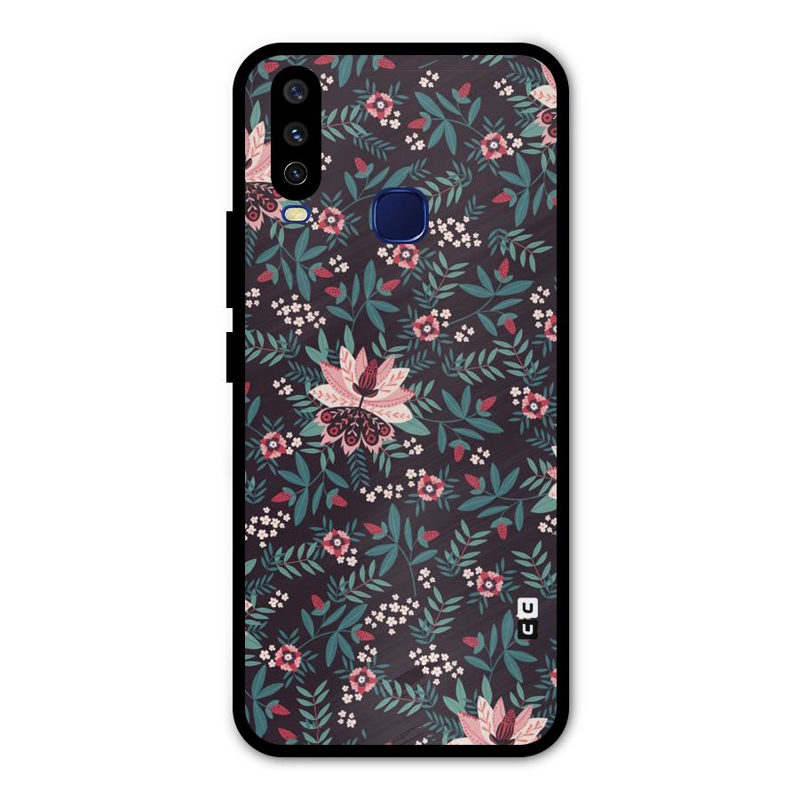 Very Leafy Pattern Metal Back Case for Vivo Y15