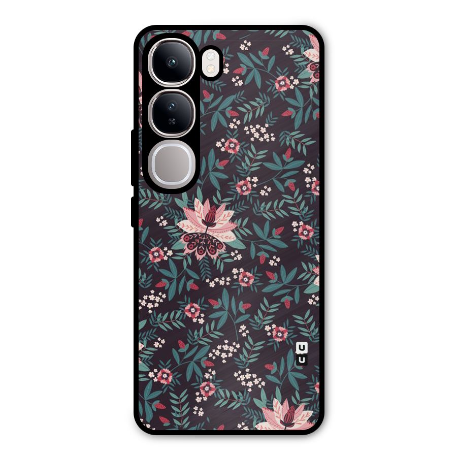 Very Leafy Pattern Metal Back Case for Vivo Y300