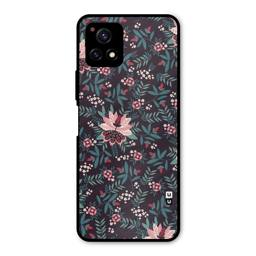 Very Leafy Pattern Metal Back Case for Vivo Y72 5G