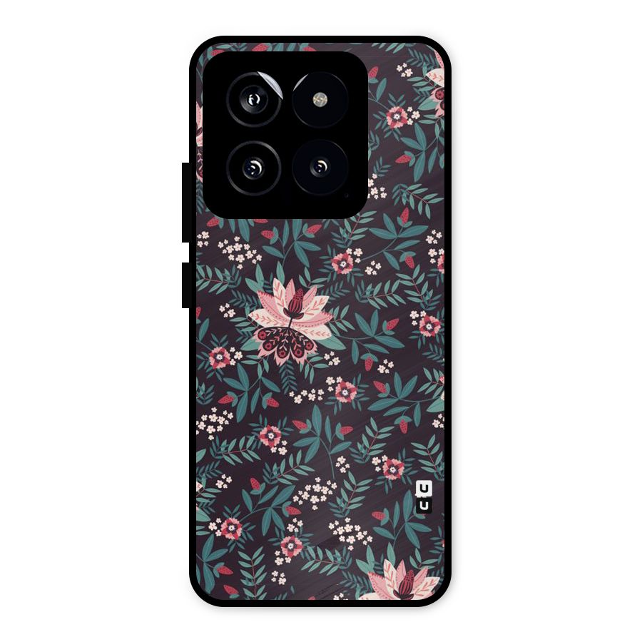 Very Leafy Pattern Metal Back Case for Xiaomi 14