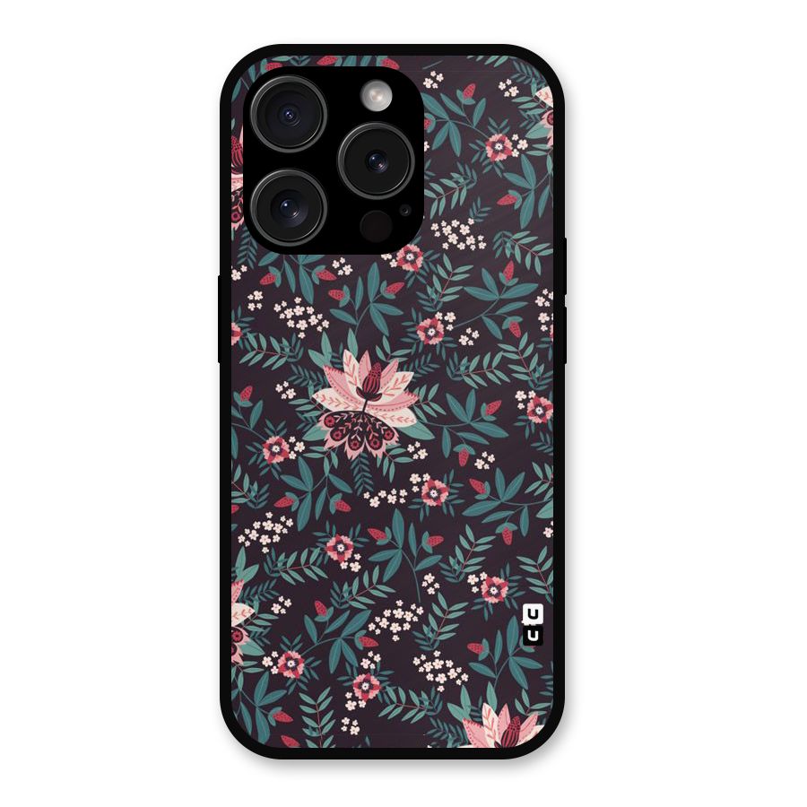 Very Leafy Pattern Metal Back Case for iPhone 15 Pro