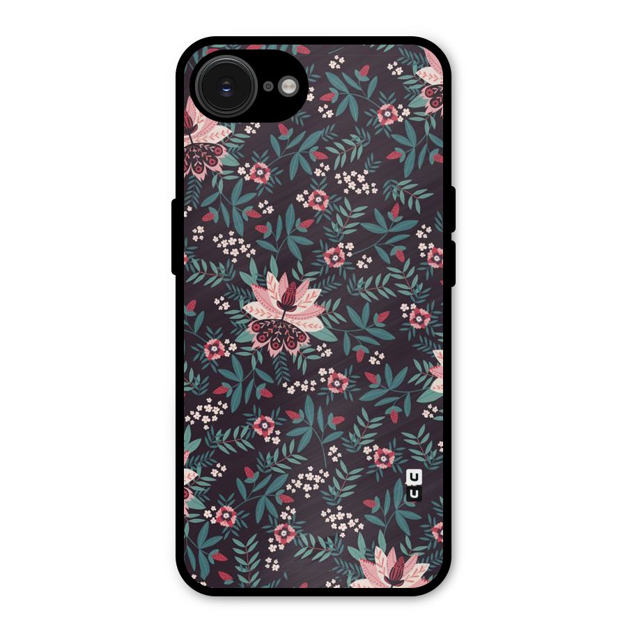 Very Leafy Pattern Metal Back Case for iPhone 16e