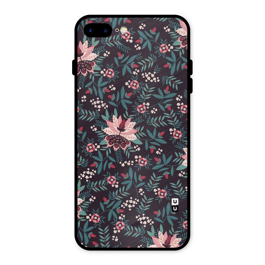 Very Leafy Pattern Metal Back Case for iPhone 8 Plus