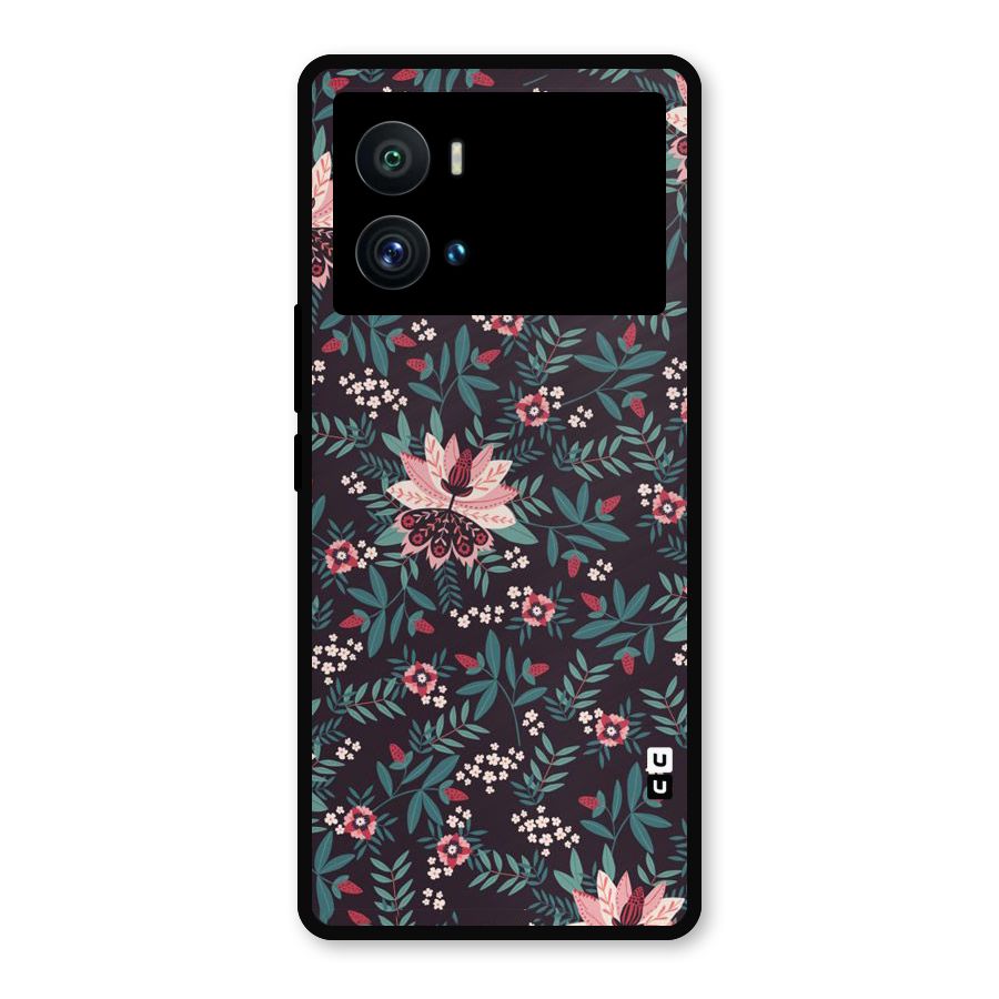 Very Leafy Pattern Metal Back Case for iQOO 9 Pro