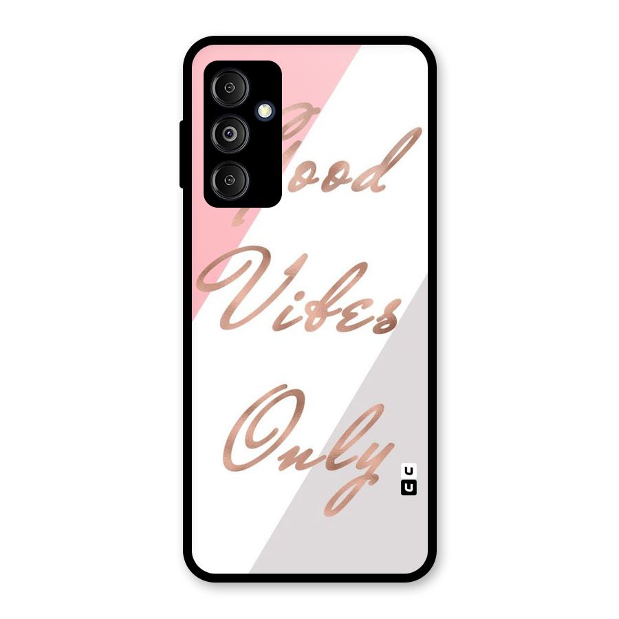 Vibes Classic Stripes Glass Back Case for Galaxy M14 5G