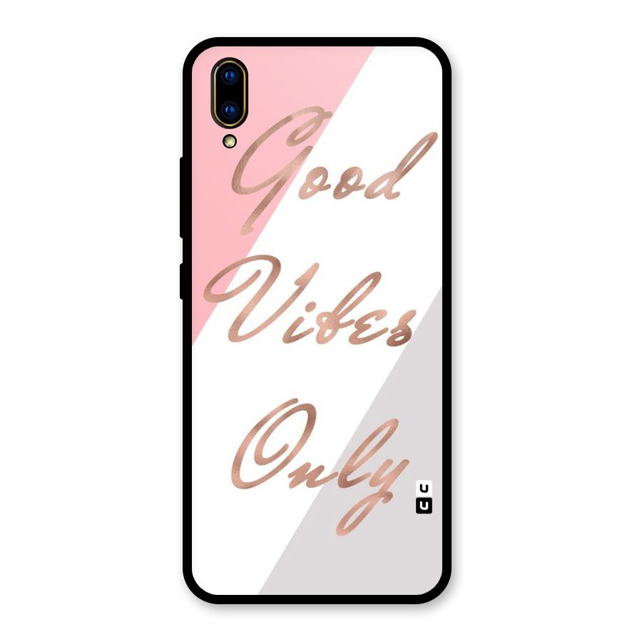 Vibes Classic Stripes Glass Back Case for Vivo V11 Pro