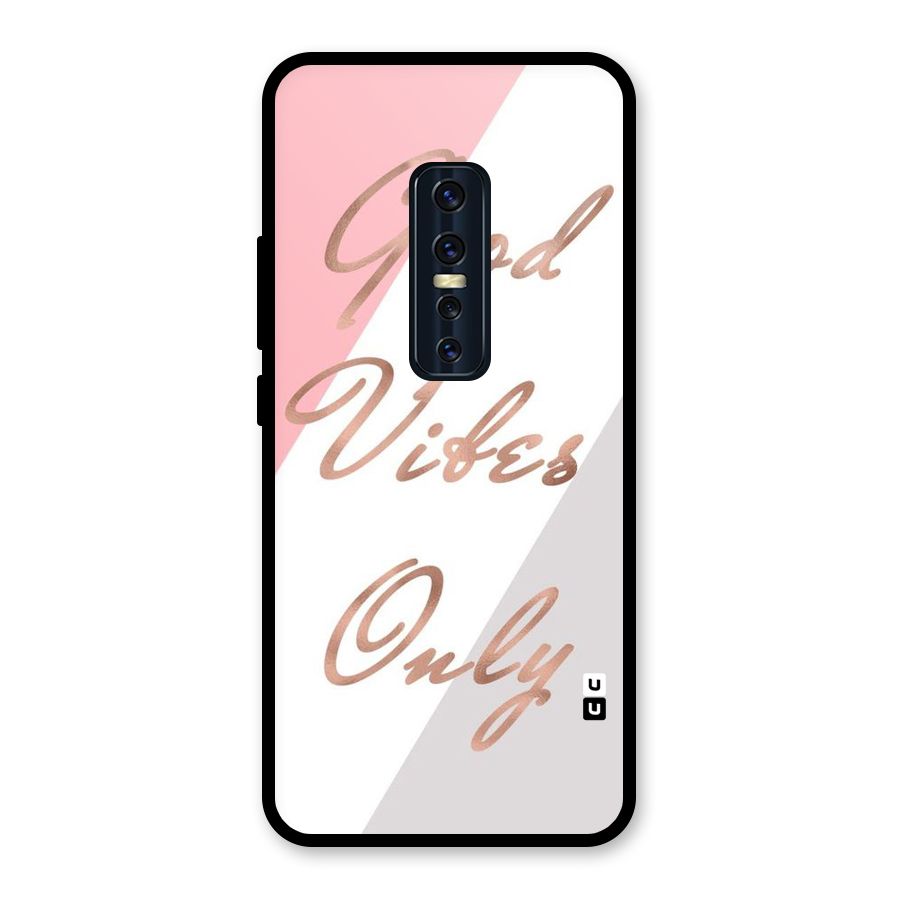 Vibes Classic Stripes Glass Back Case for Vivo V17 Pro