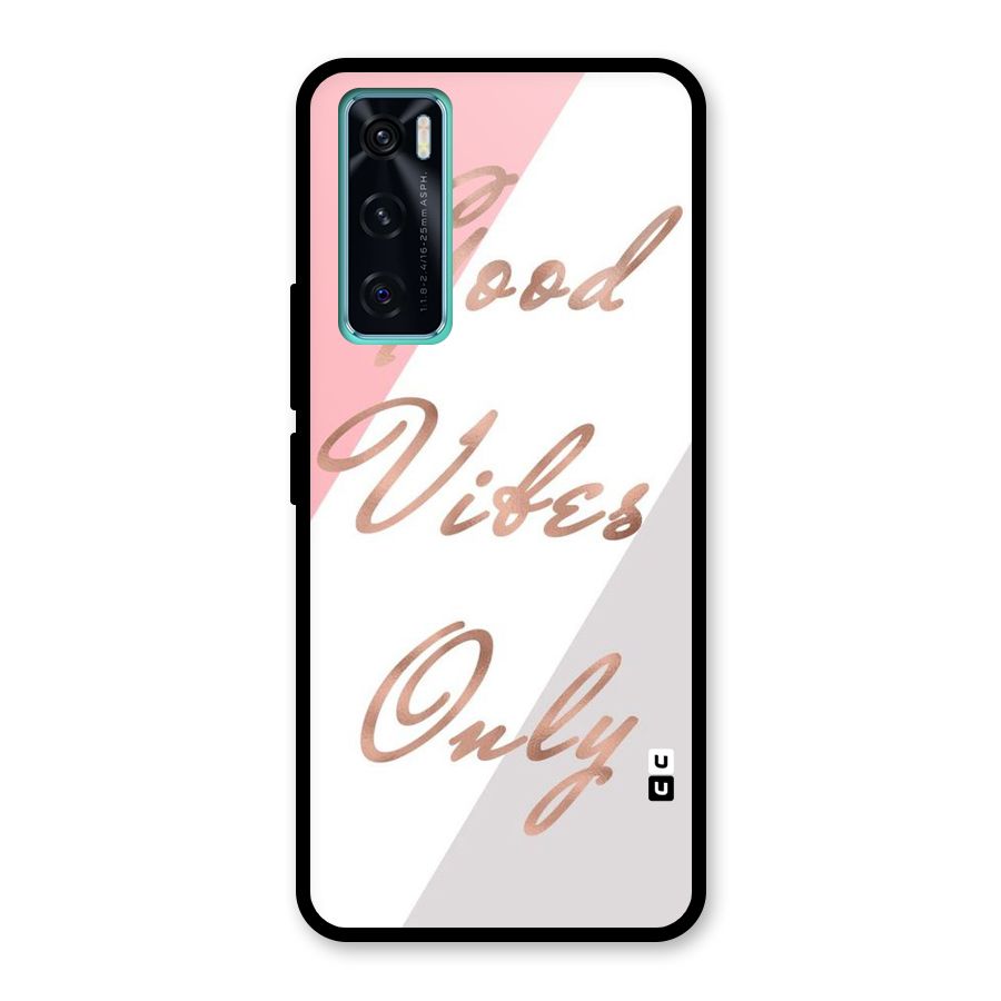 Vibes Classic Stripes Glass Back Case for Vivo V20 SE