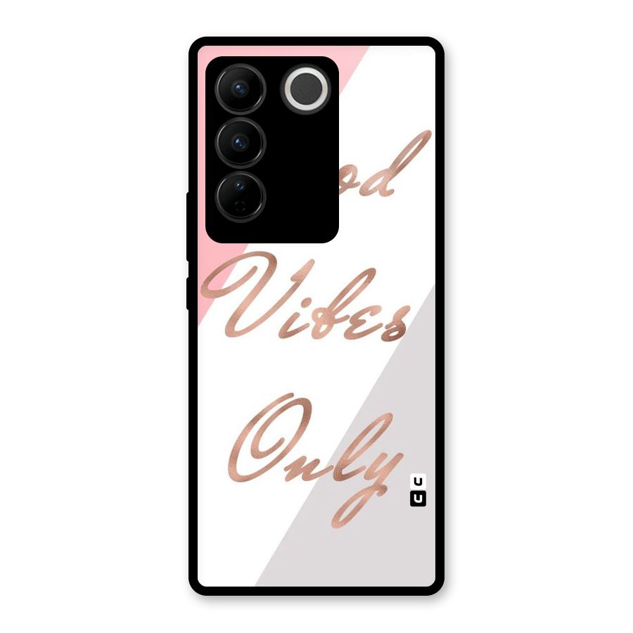 Vibes Classic Stripes Glass Back Case for Vivo V27 Pro
