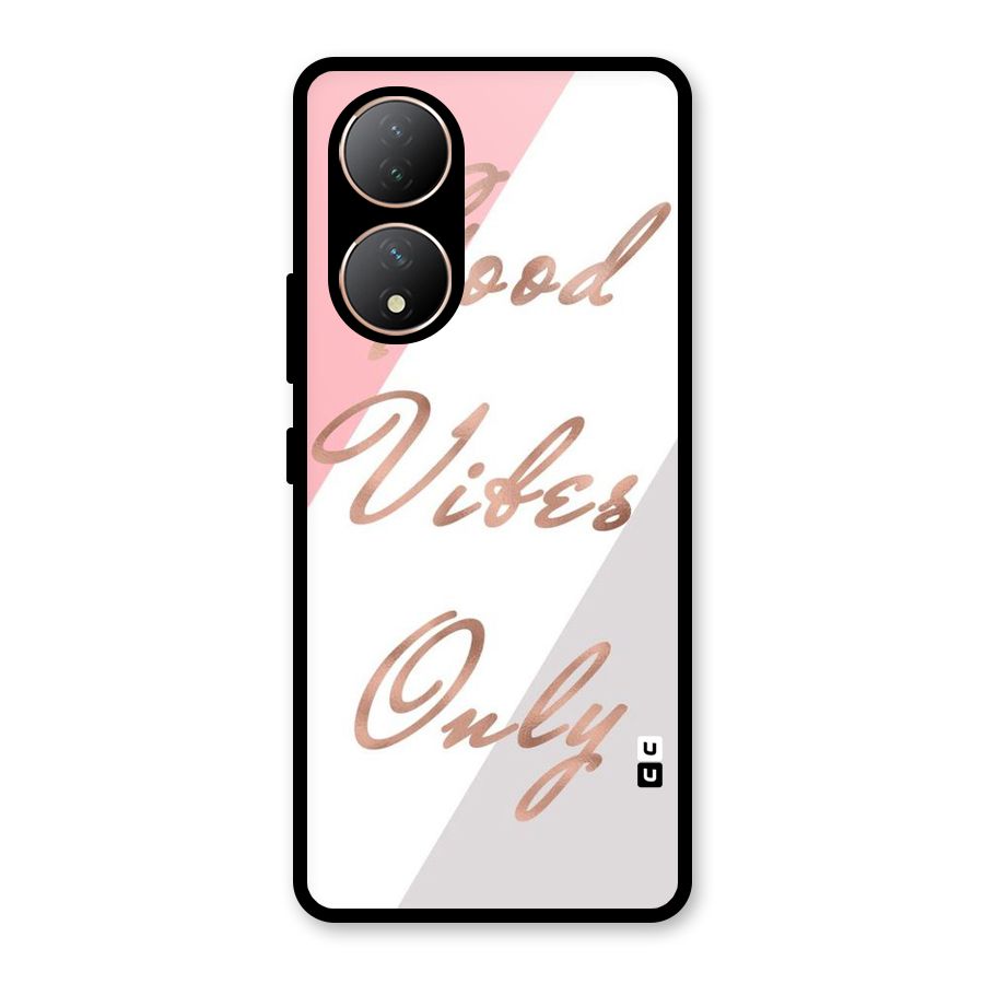 Vibes Classic Stripes Glass Back Case for Vivo Y100A