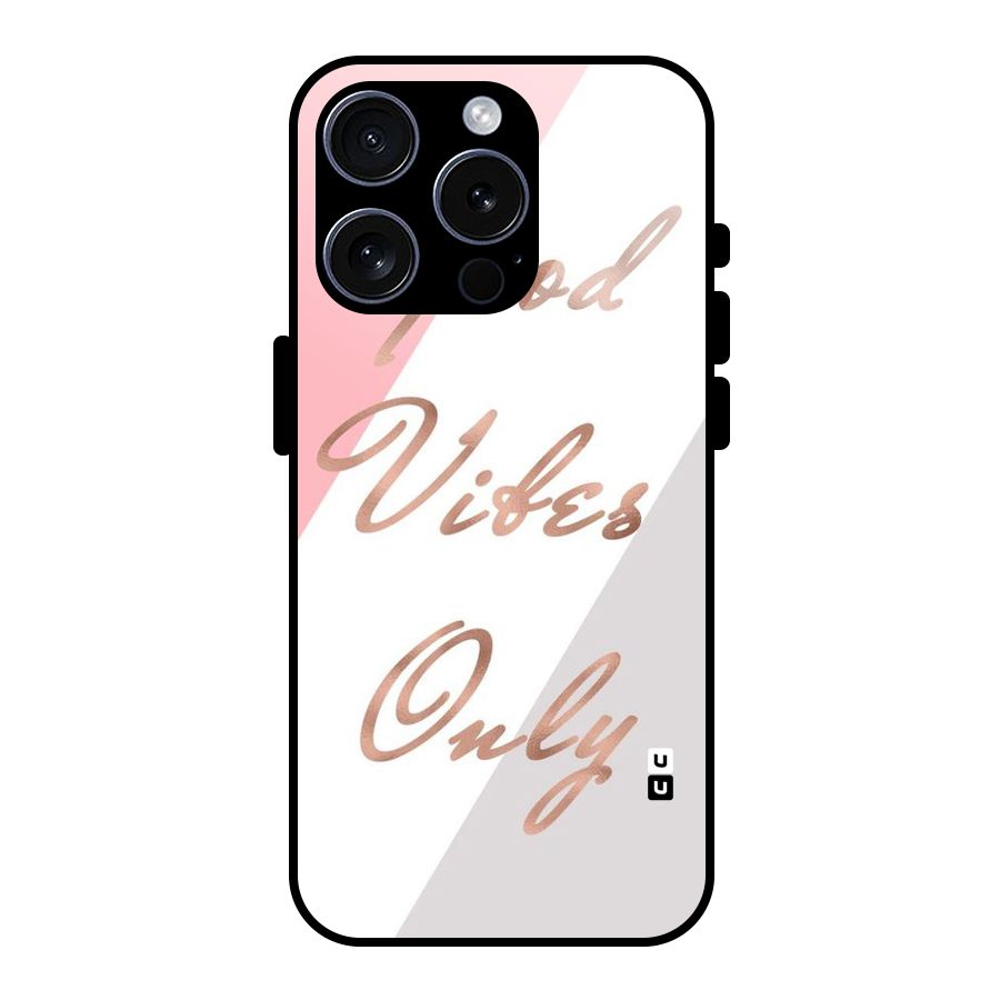 Vibes Classic Stripes Glass Back Case for iPhone 15 Pro