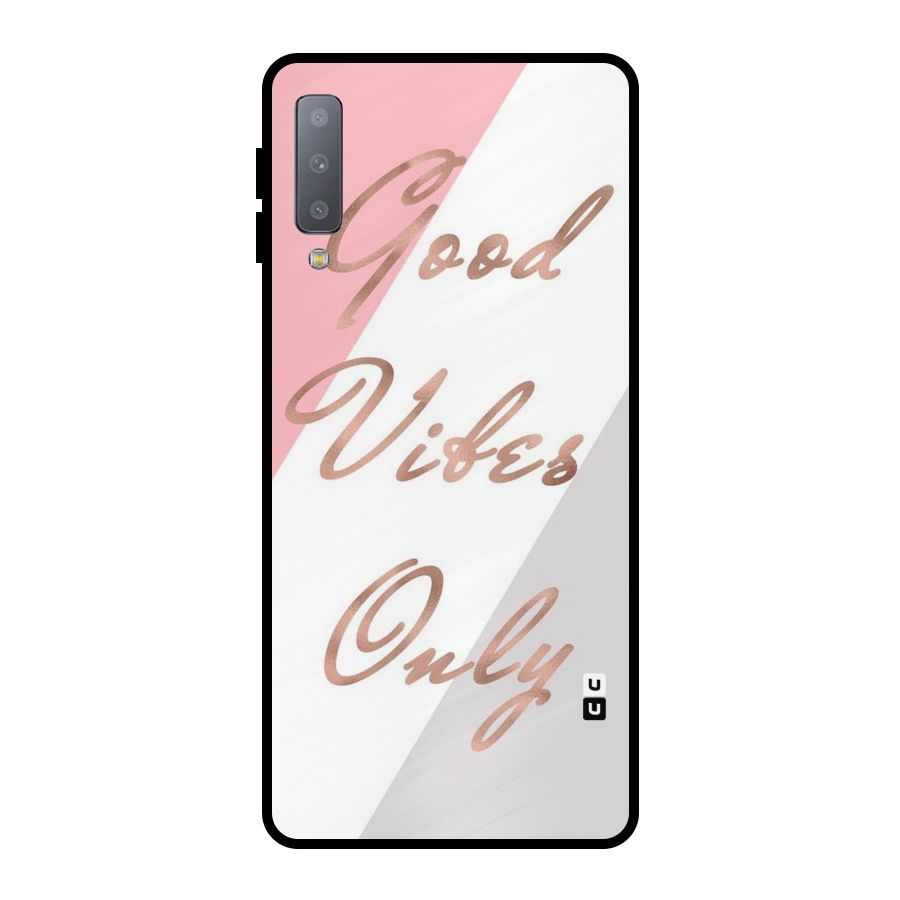 Vibes Classic Stripes Metal Back Case for Galaxy A7 (2018)