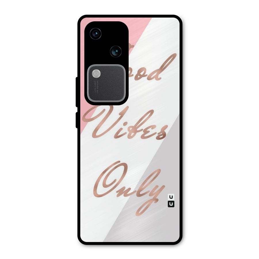 Vibes Classic Stripes Metal Back Case for Vivo V30 Pro