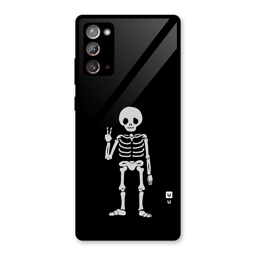 Victory Skeleton Spooky Glass Back Case for Galaxy Note 20