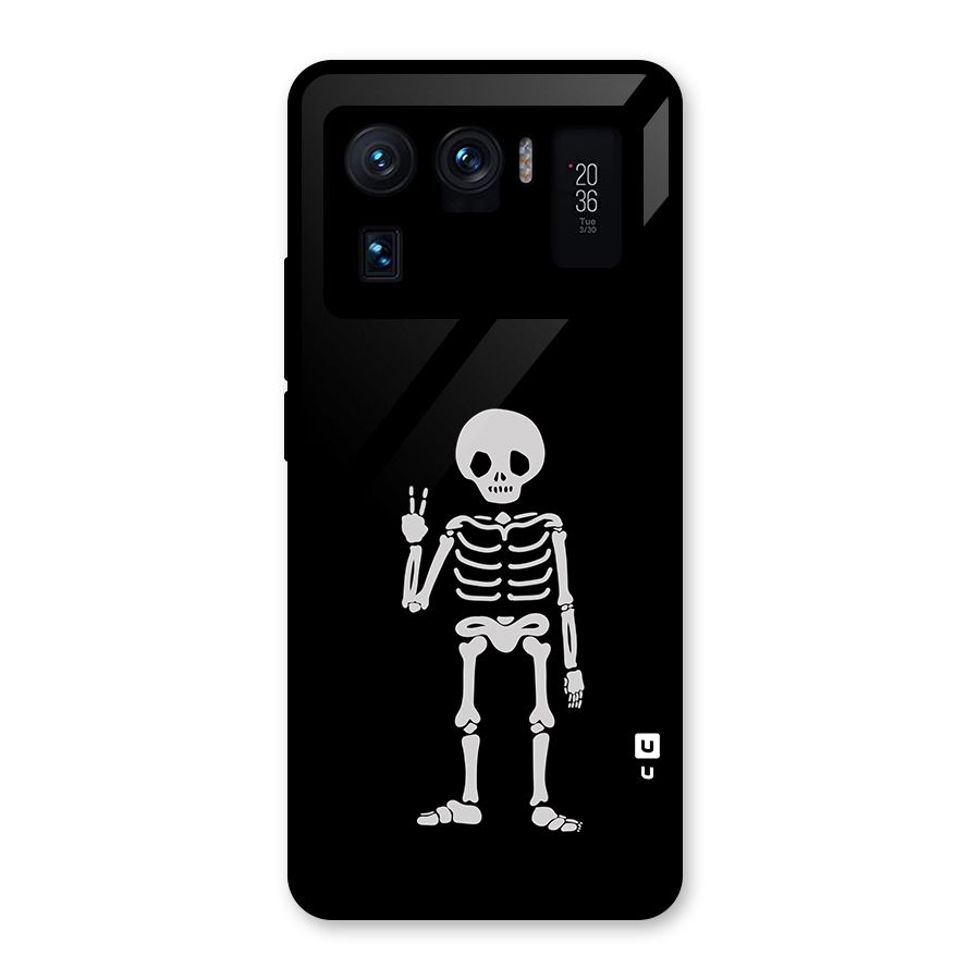 Victory Skeleton Spooky Glass Back Case for Mi 11 Ultra