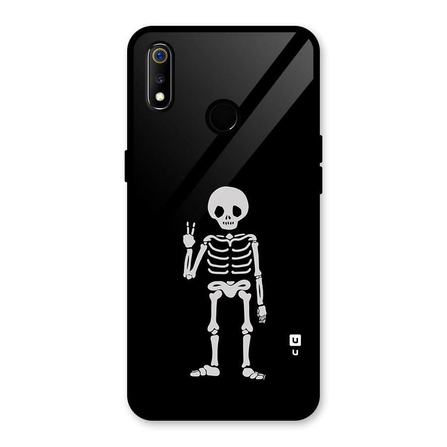 Victory Skeleton Spooky Glass Back Case for Realme 3i