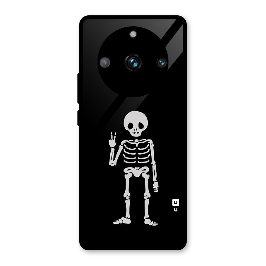 Victory Skeleton Spooky Glass Back Case for Realme Narzo 60 Pro