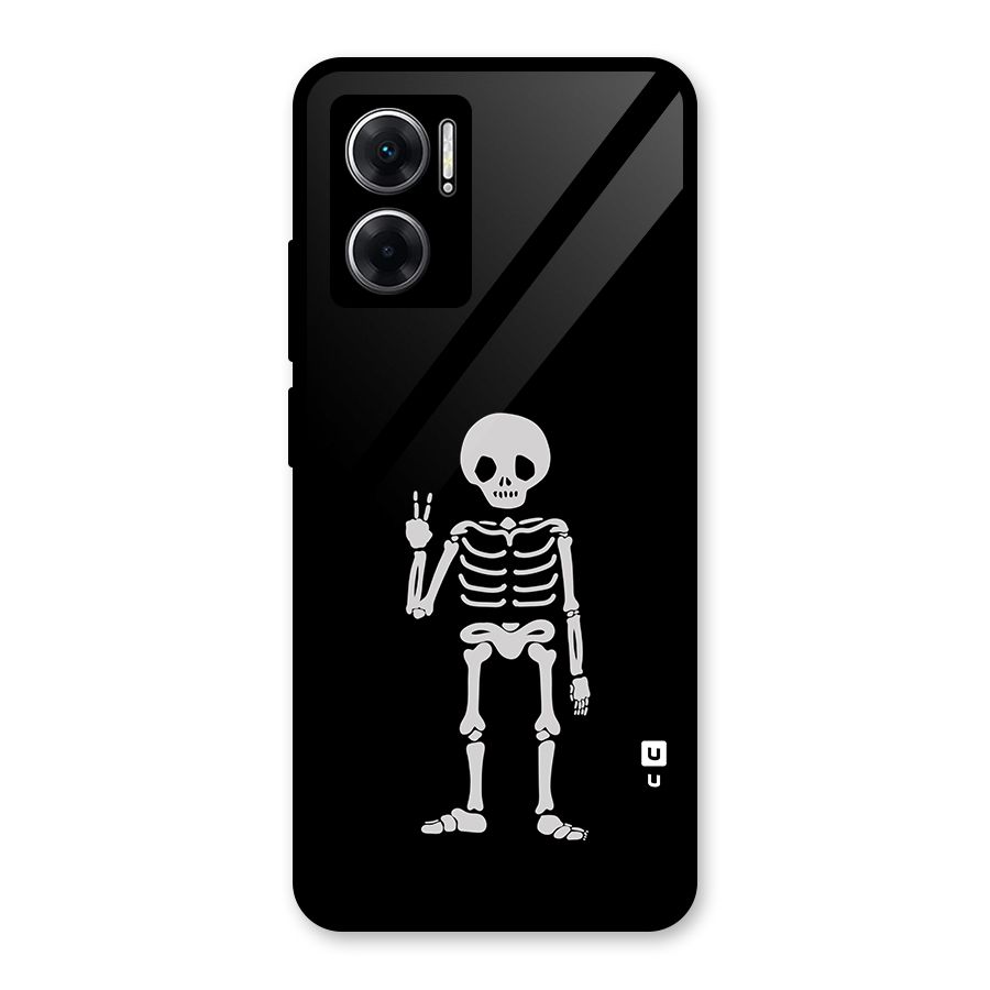 Victory Skeleton Spooky Glass Back Case for Redmi 11 Prime 5G