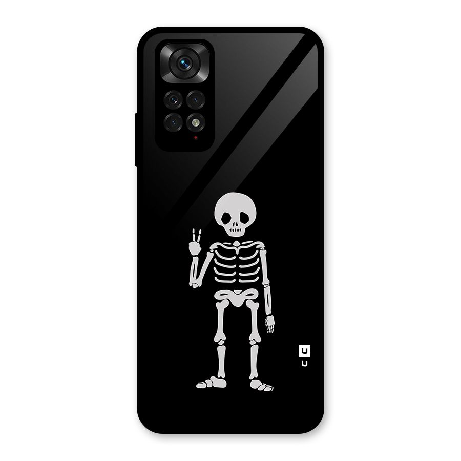 Victory Skeleton Spooky Glass Back Case for Redmi Note 11S