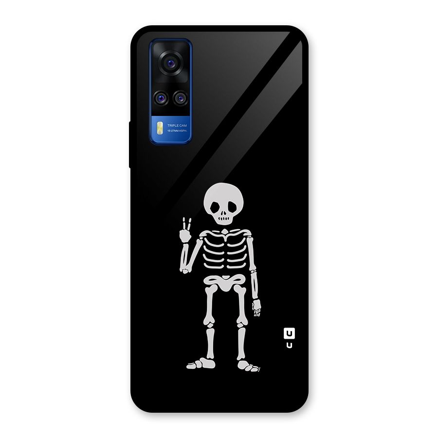 Victory Skeleton Spooky Glass Back Case for Vivo Y31