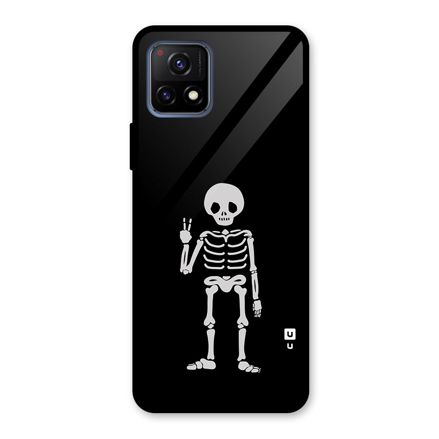Victory Skeleton Spooky Glass Back Case for Vivo Y72 5G