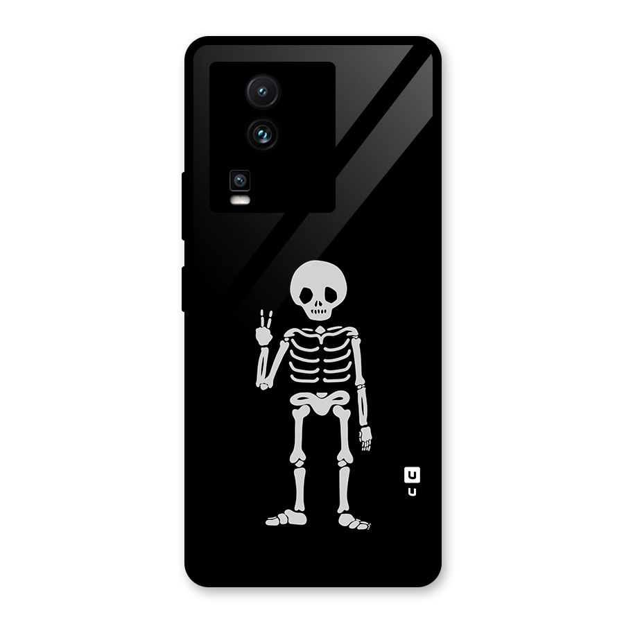 Victory Skeleton Spooky Glass Back Case for Vivo iQOO Neo 7 Pro