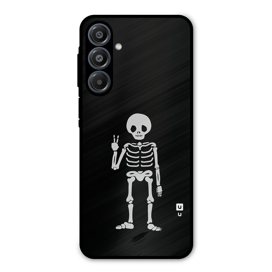 Victory Skeleton Spooky Metal Back Case for Galaxy A16 5G