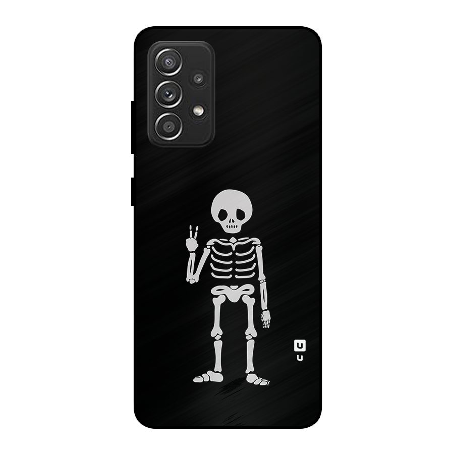 Victory Skeleton Spooky Metal Back Case for Galaxy A52