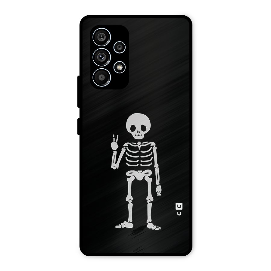 Victory Skeleton Spooky Metal Back Case for Galaxy A53 5G