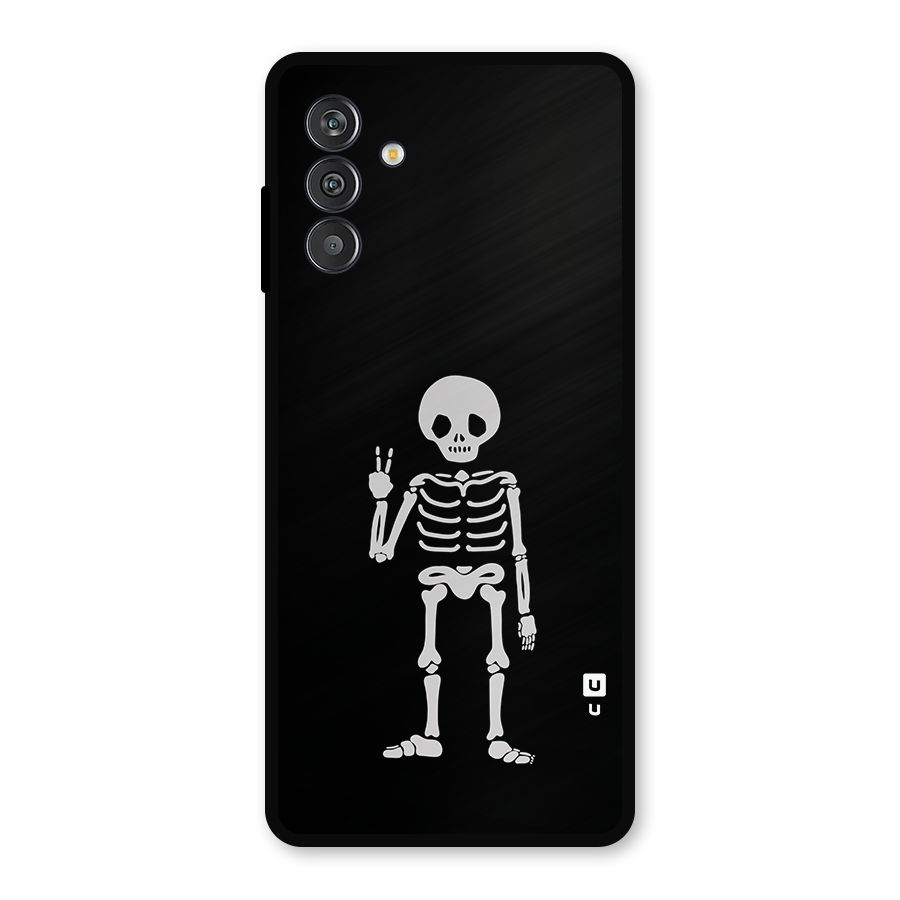 Victory Skeleton Spooky Metal Back Case for Galaxy F13