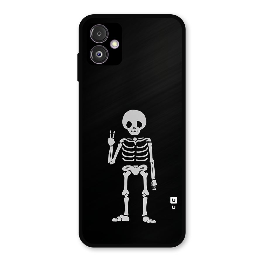 Victory Skeleton Spooky Metal Back Case for Galaxy F14