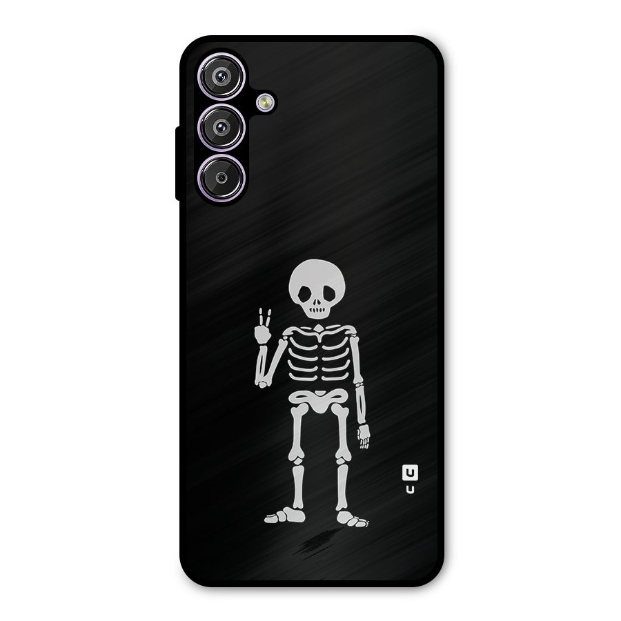 Victory Skeleton Spooky Metal Back Case for Galaxy F15