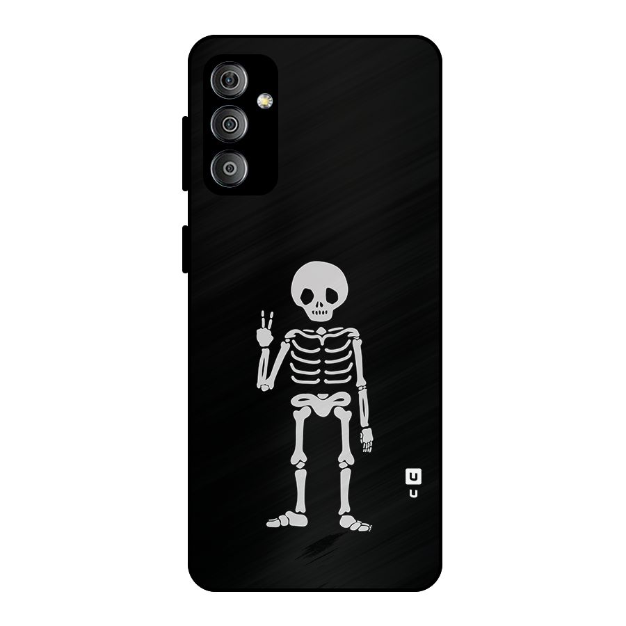 Victory Skeleton Spooky Metal Back Case for Galaxy F23