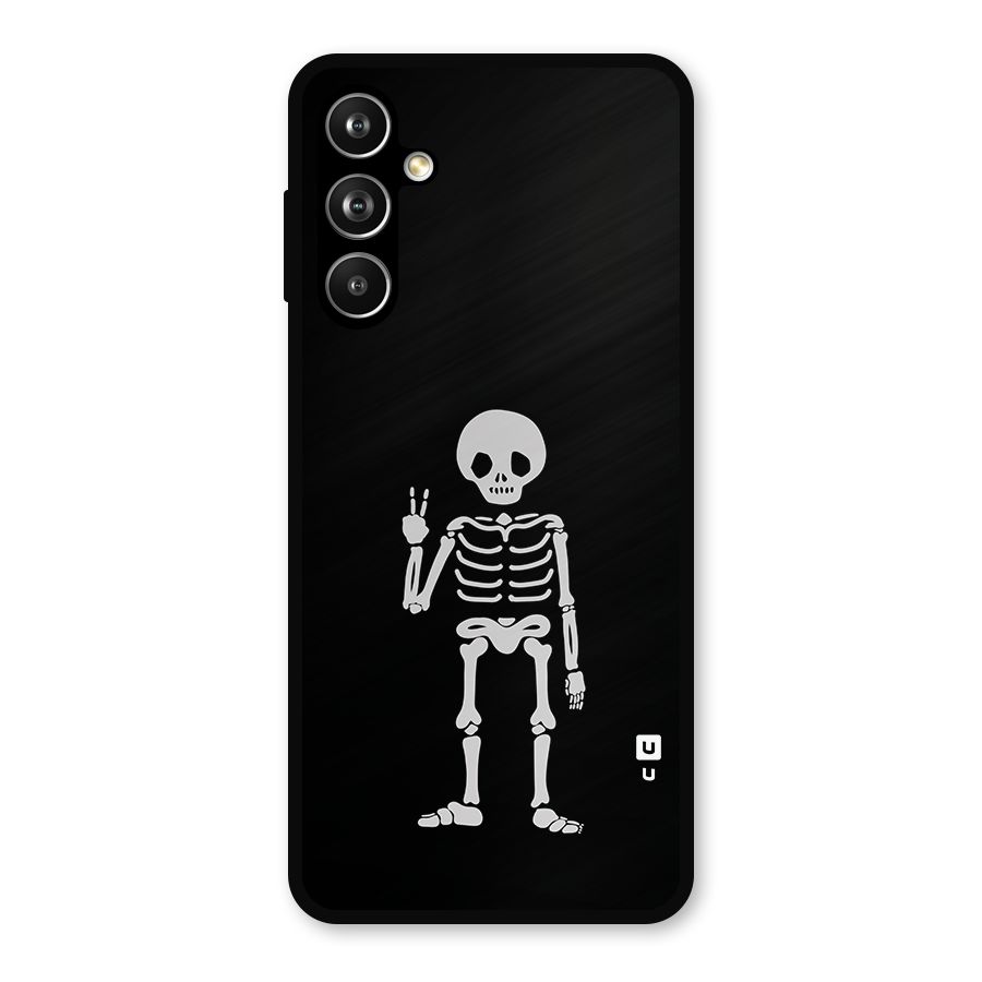Victory Skeleton Spooky Metal Back Case for Galaxy F54