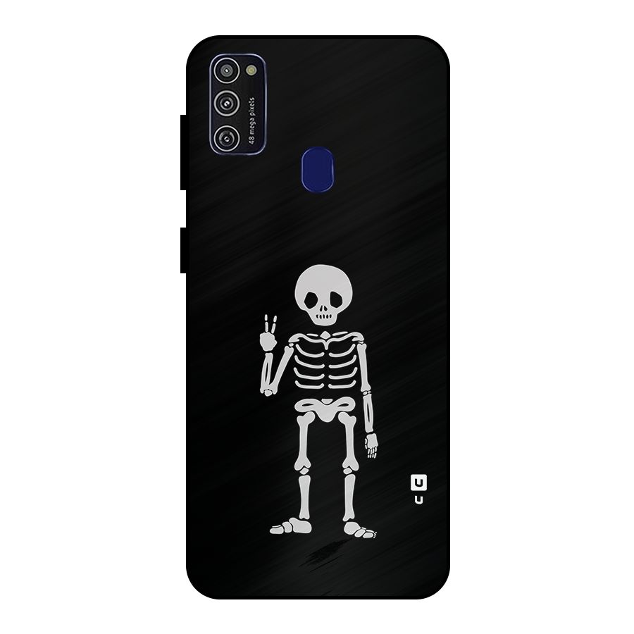 Victory Skeleton Spooky Metal Back Case for Galaxy M30s