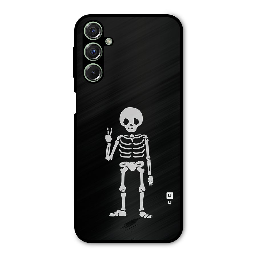 Victory Skeleton Spooky Metal Back Case for Galaxy M34