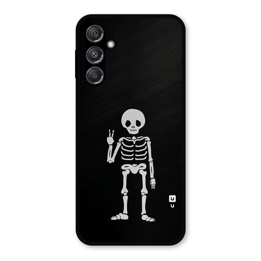 Victory Skeleton Spooky Metal Back Case for Galaxy M34 5G