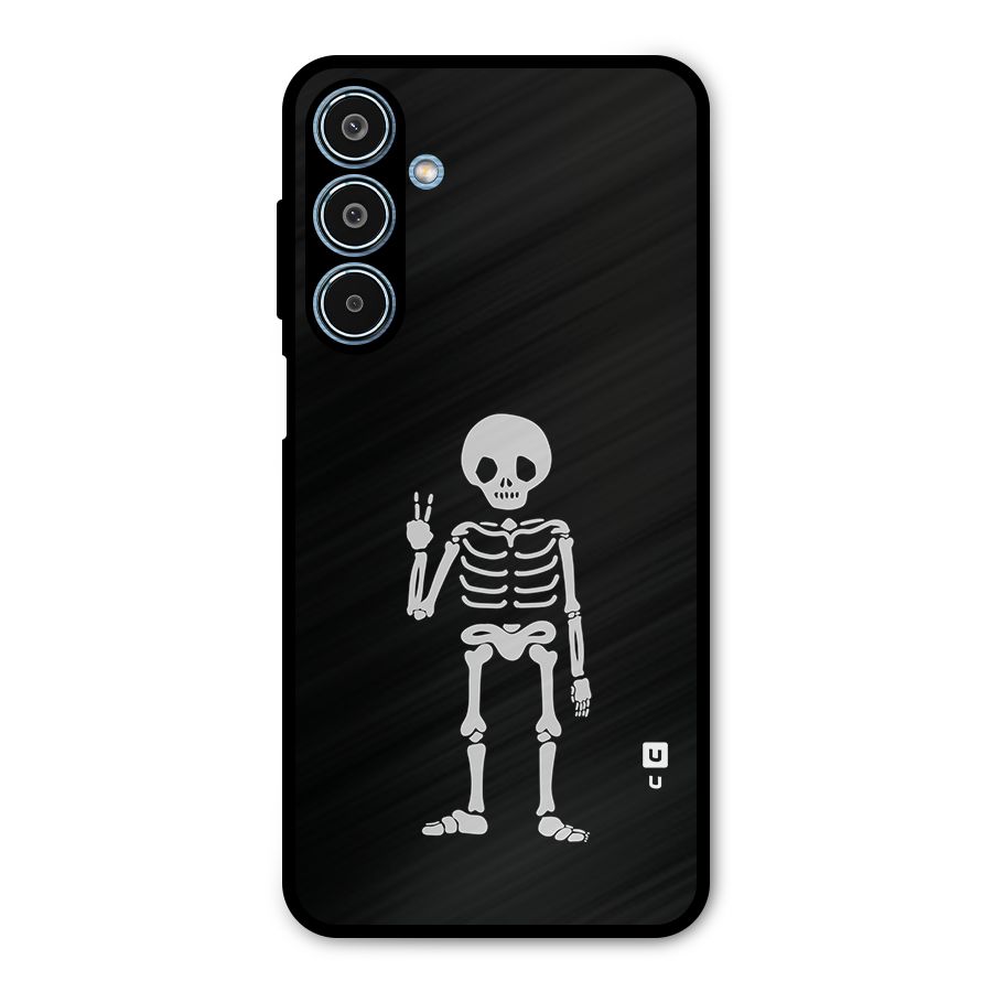 Victory Skeleton Spooky Metal Back Case for Galaxy M35