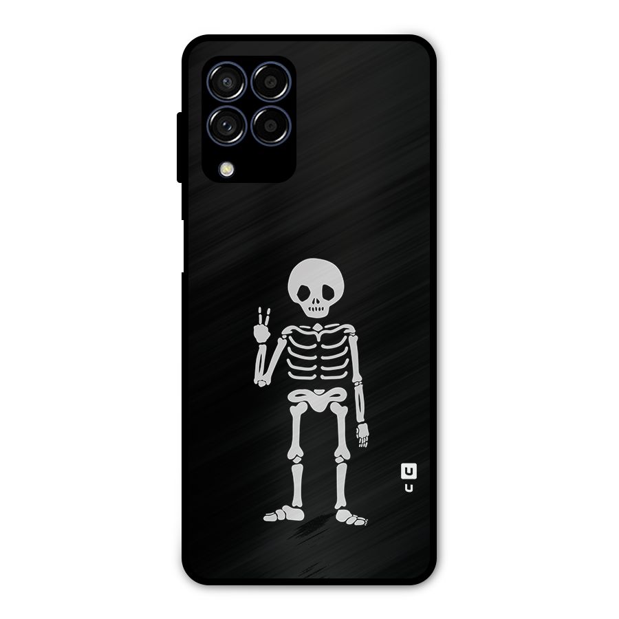 Victory Skeleton Spooky Metal Back Case for Galaxy M53 5G