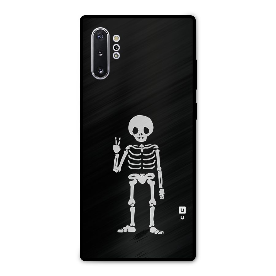 Victory Skeleton Spooky Metal Back Case for Galaxy Note 10 Plus
