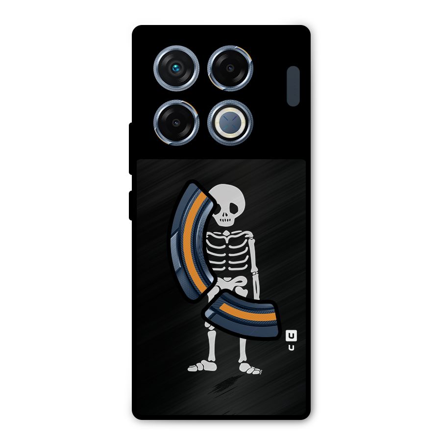 Victory Skeleton Spooky Metal Back Case for Infinix GT 20 Pro