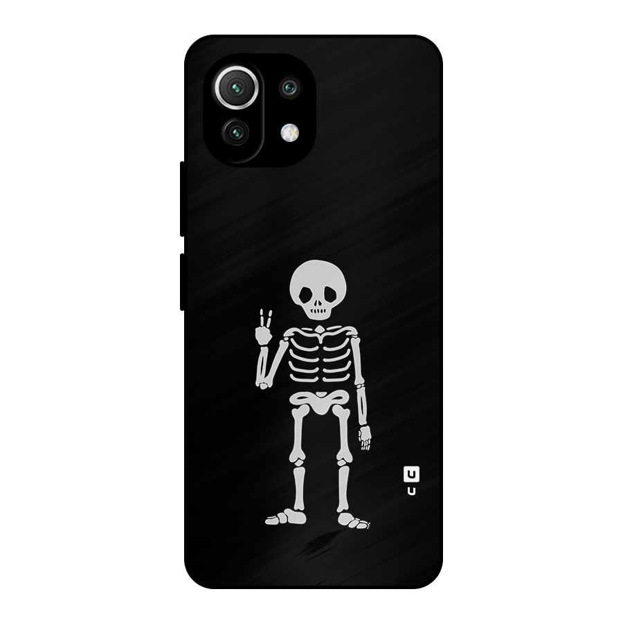 Victory Skeleton Spooky Metal Back Case for Mi 11 Lite NE 5G