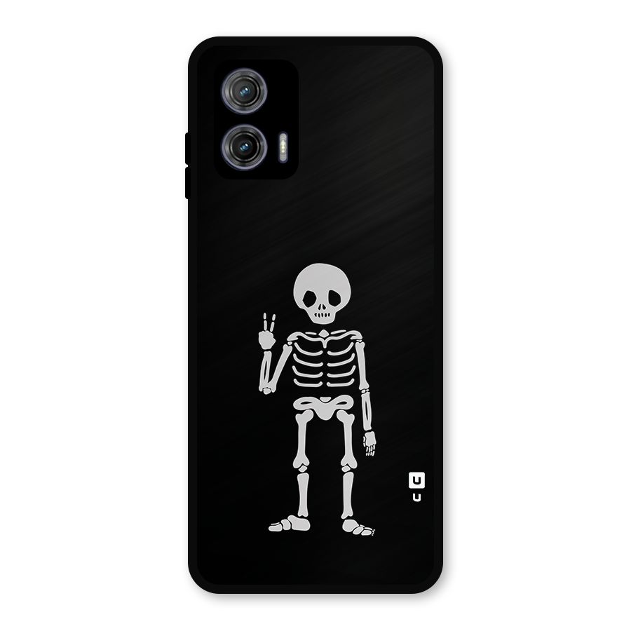 Victory Skeleton Spooky Metal Back Case for Moto G73