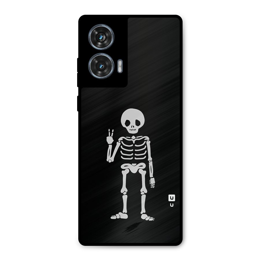 Victory Skeleton Spooky Metal Back Case for Motorola Edge 50 Fusion