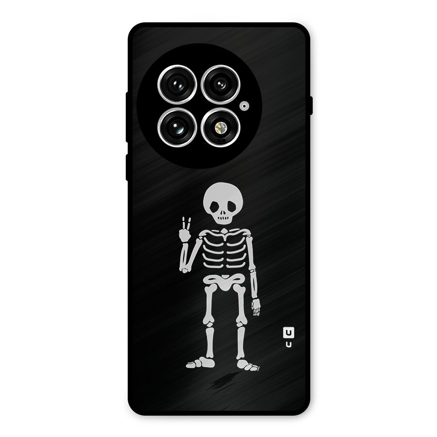 Victory Skeleton Spooky Metal Back Case for OnePlus 13