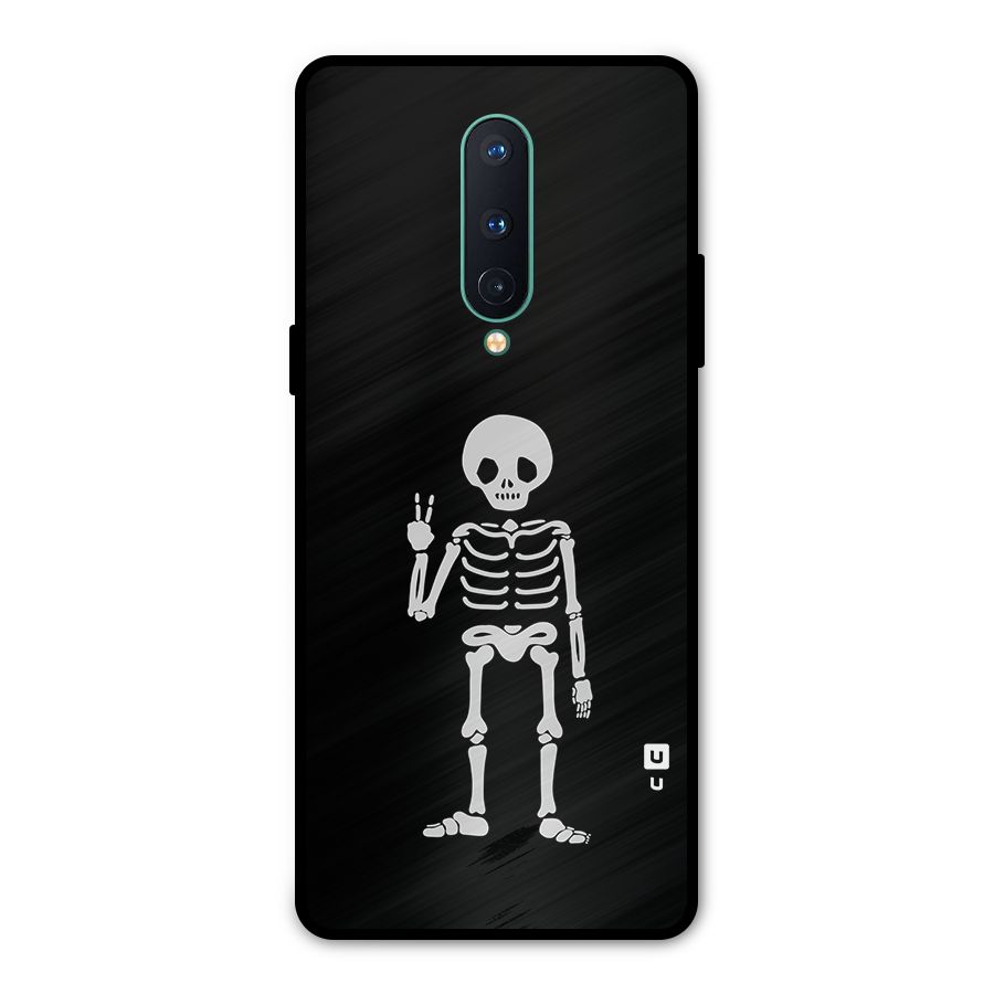 Victory Skeleton Spooky Metal Back Case for OnePlus 8