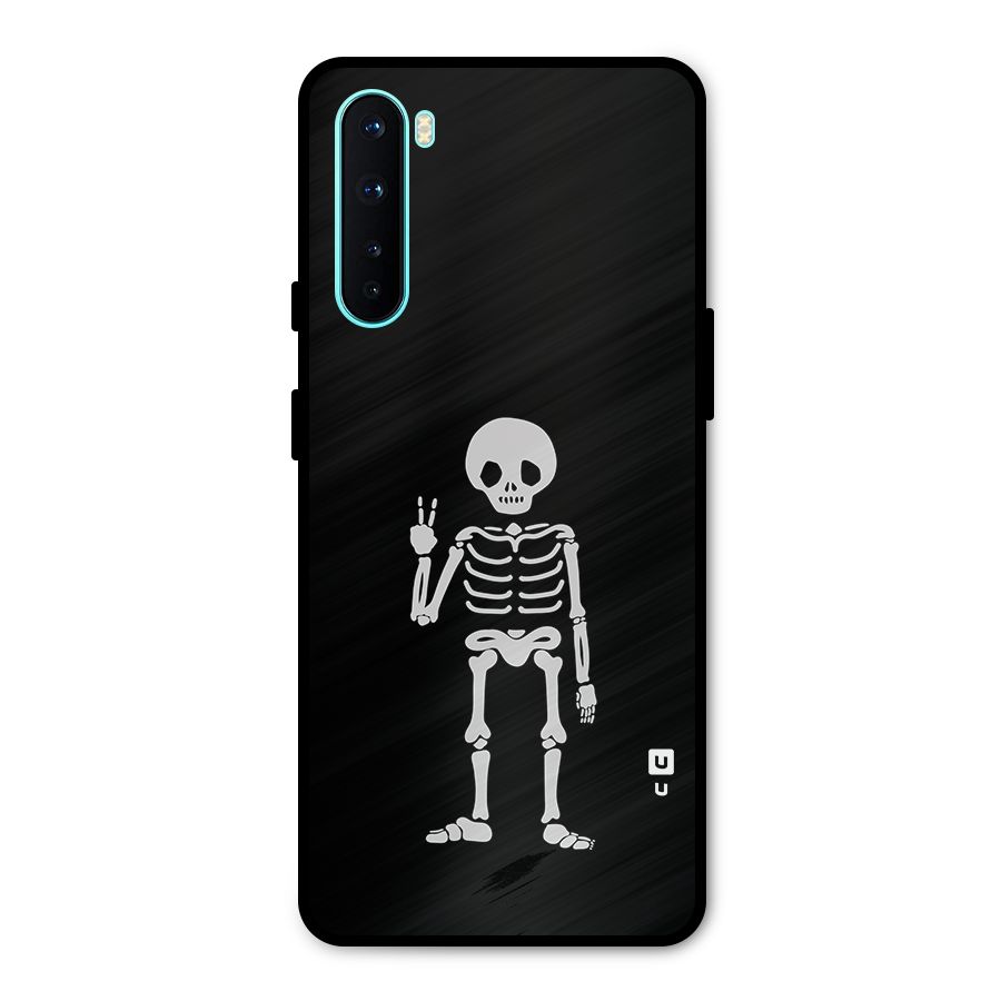 Victory Skeleton Spooky Metal Back Case for OnePlus Nord