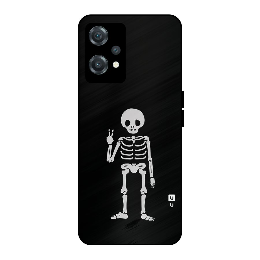 Victory Skeleton Spooky Metal Back Case for OnePlus Nord CE 2 Lite 5G