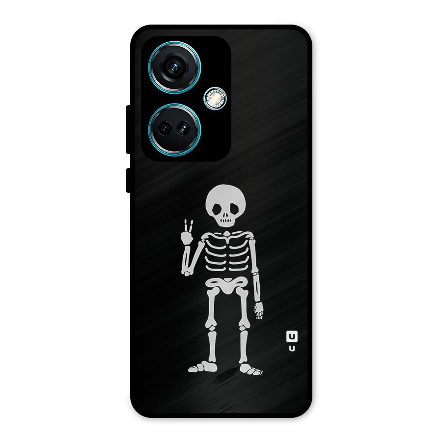 Victory Skeleton Spooky Metal Back Case for OnePlus Nord CE 3 5G