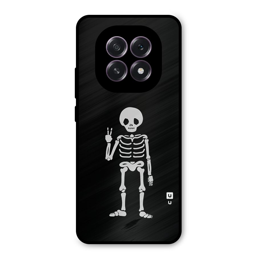 Victory Skeleton Spooky Metal Back Case for Oppo F29